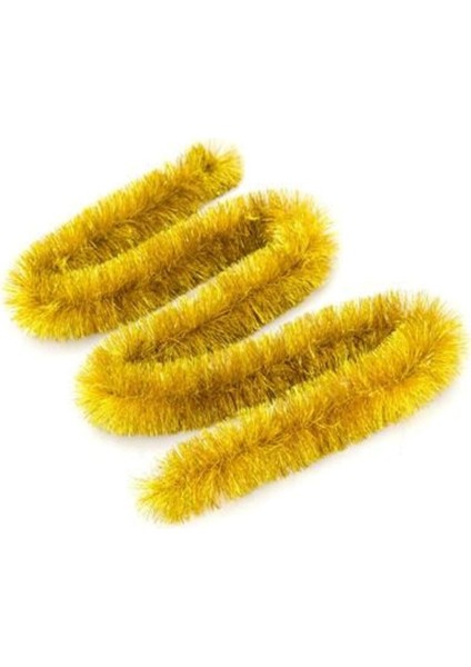 Yılbaşı Ağacı Süsleme 180 cm Kalın Sim Süsü Gold Noel Süsleme Garland Yılbaşı Süsü 5cm