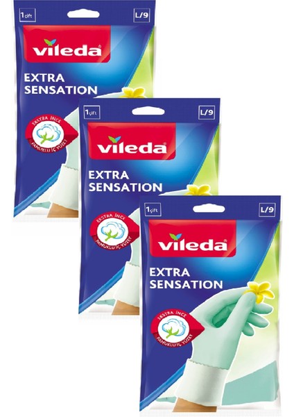 Extra Sensation Temizlik Bulaşık Ediveni Büyük Boy L/9 x 3 Adet