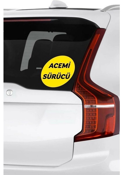Sticker Master Acemi Sürücü Yazılı Sticker Oto Araç Sticker 15 x 15 cm Renkli fiyatları