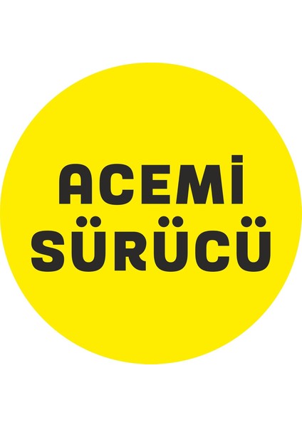 Sticker Master Acemi Sürücü Yazılı Sticker Oto Araç Sticker 15 x 15 cm Renkli indirimleri