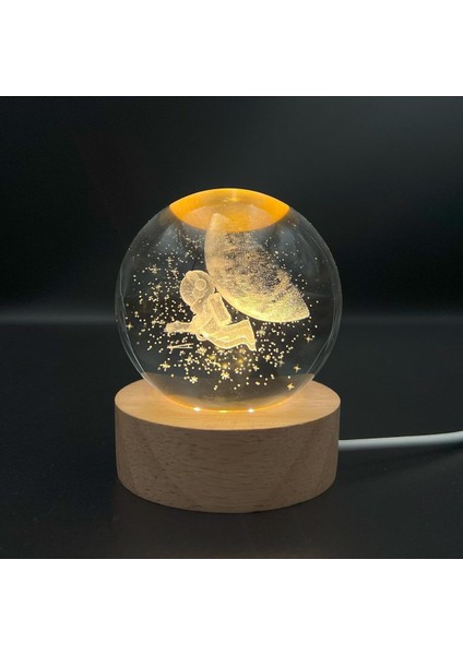 Mr 3D Astronot Kristal Top Işık, Astronot LED Gece Lambası, Gençler, Erkekler ve Kızlar Için