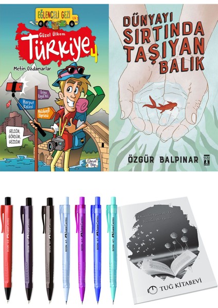 Dünyayı Sırtında Taşıyan Balık ve Güzel Ülkem Türkiye 4 2'li Set - Kalem