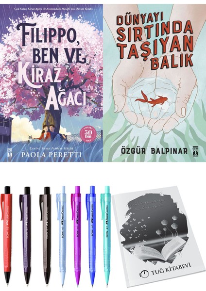 Dünyayı Sırtında Taşıyan Balık ve Filippo, Ben ve Kiraz Ağacı 2'li Set - Kalem
