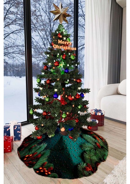 Antrasit Yılbaşı Çam Ağacı Altı Örtüsü 68X68CM AO18