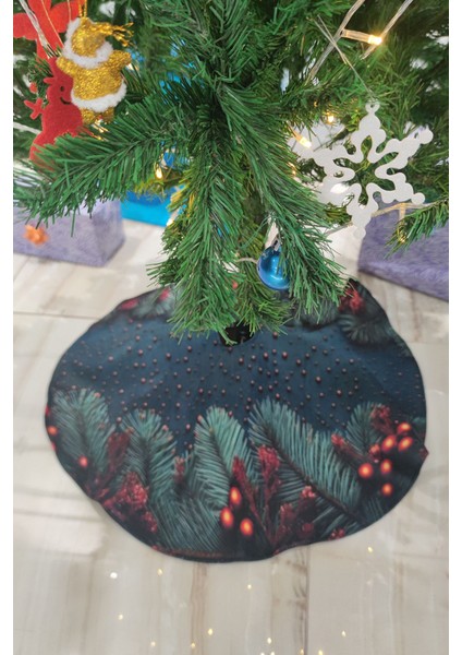 Antrasit Yılbaşı Çam Ağacı Altı Örtüsü 68X68CM AO18 modelleri