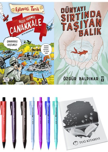Dünyayı Sırtında Taşıyan Balık ve Geçit Vermez Çanakkale 2'li Set - Kalem