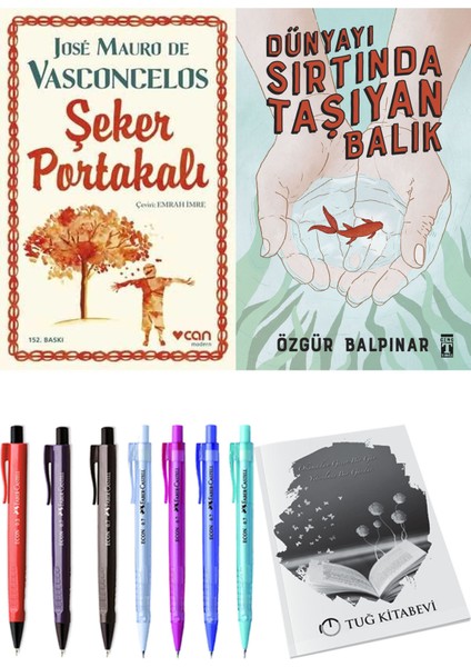 Dünyayı Sırtında Taşıyan Balık ve Şeker Portakalı 2'li Set - Kalem