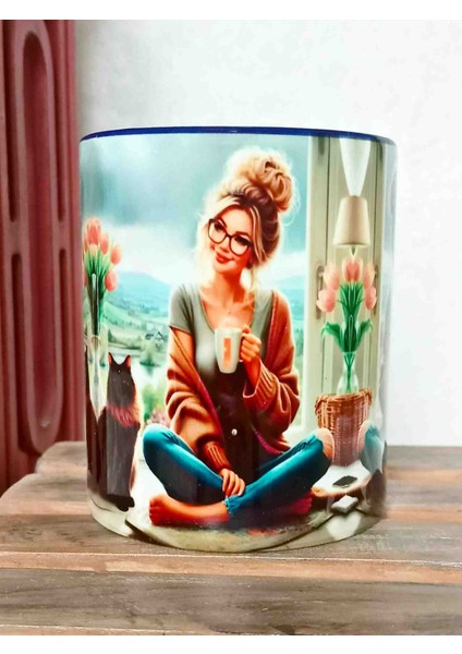 Huzur 3 Vintage Baskı Büyük Boy Porselen Kupa fiyatları