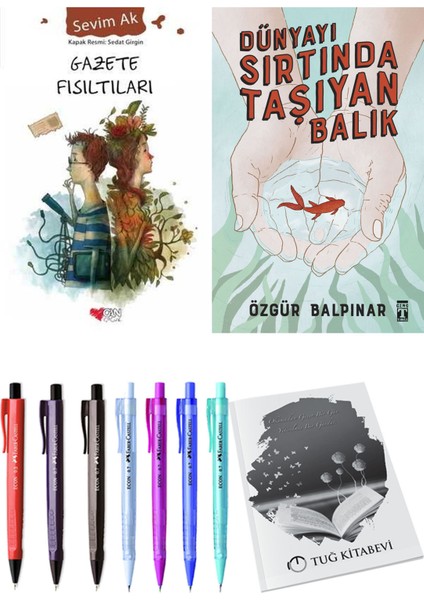 Dünyayı Sırtında Taşıyan Balık ve Gazete Fısıltıları 2'li Set - Kalem
