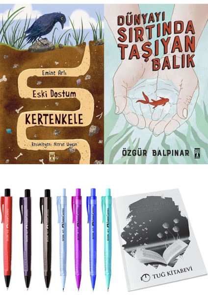 Dünyayı Sırtında Taşıyan Balık ve Eski Dostum Kertenkele 2'li Set - Kalem