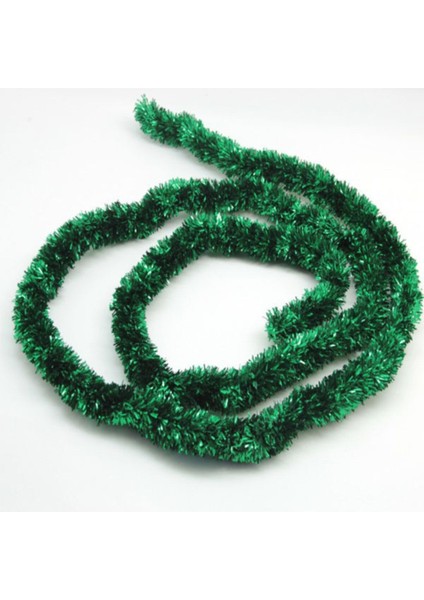 Yılbaşı 10 Adet Yeşil Ince Sim Püskül Süs 2 Metre