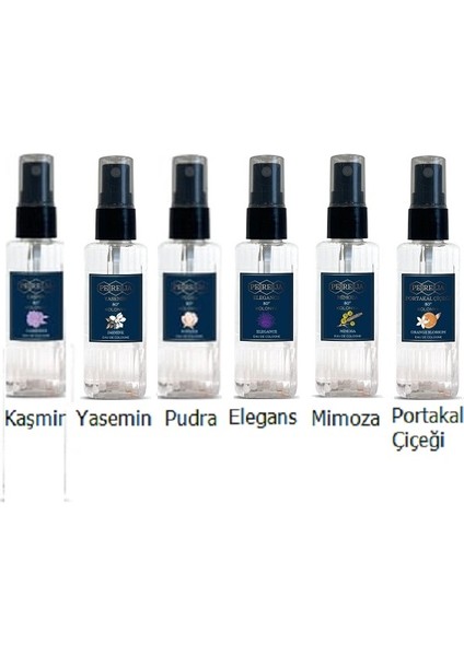 Parfümlü Kolonya Karma 50 Ml.sprey 6 Lı