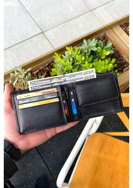 Joseph Siyah Kişiye Özel Isim Baskılı Deri Erkek Cüzdan ( Bozuk Para Bölmeli) modelleri