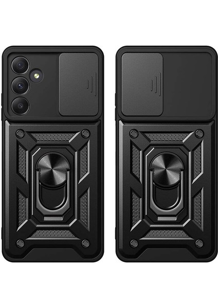 Samsung Galaxy A35 Kılıf Magnetik Standlı Kamera Korumalı Zore Sürgülü Vega Kapak indirimleri