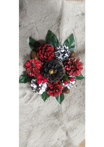 Kozalak Yılbaşı Süsü Masa Süsü Ev Hediyesi