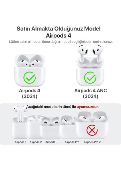 Airpods 4.Nesil Kılıf Uyumlu Parıltılı Koruyucu Kapak Kelebek Sevimli Sert Silikon Koruma Kılıf