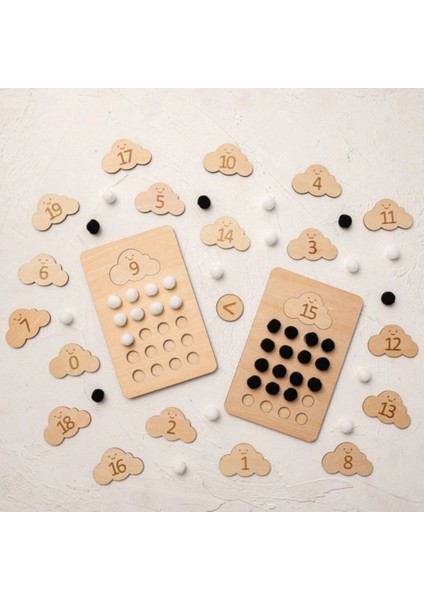 Montessori Ahşap Eğitici Sayı Tahtası, Öğrenme, Sayma, Matematik