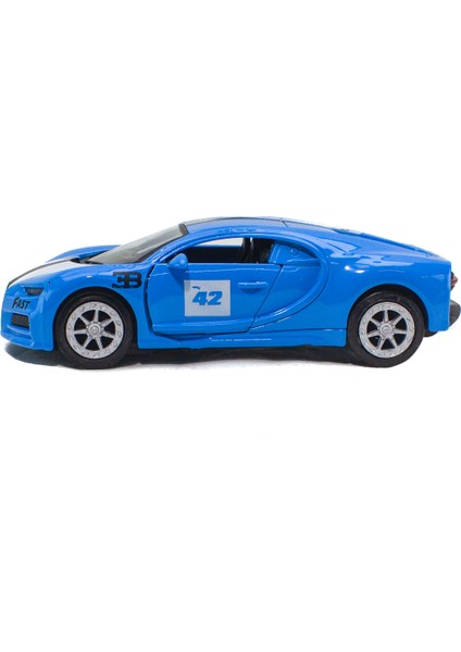 Metal Oyuncak Araba Bugatti Çek Bırak 12 cm Mavi modelleri