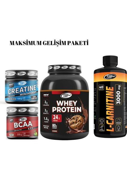 Whey Protein 2000G Kurabiyeli/bcaa 300G/CREATINE 120G/L-CARNETINE 3000MG