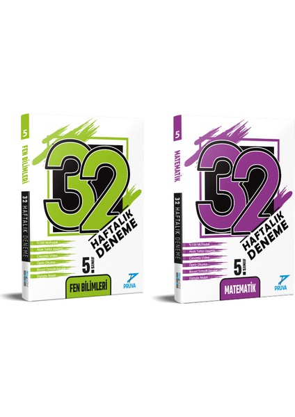 5. Sınıf 32 Haftalık Deneme Seti Matematik - Fen Bilimleri