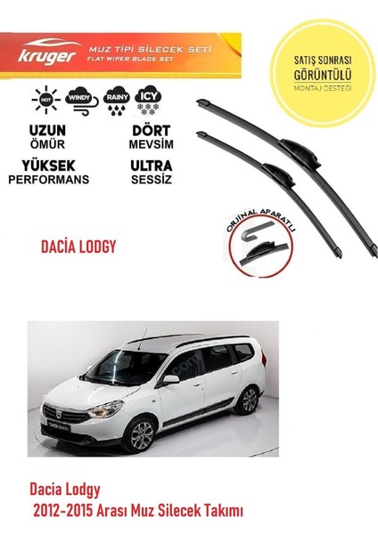 Dacia Lodgy 2014 Model Muz Silecek Takımı Araca Özel . Aparat