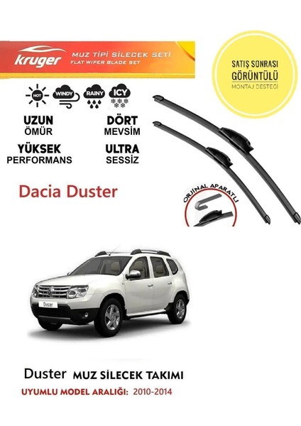 Dacia Duster 2012 Model Ön Muz Silecek Takımı Araca Özel Aparat