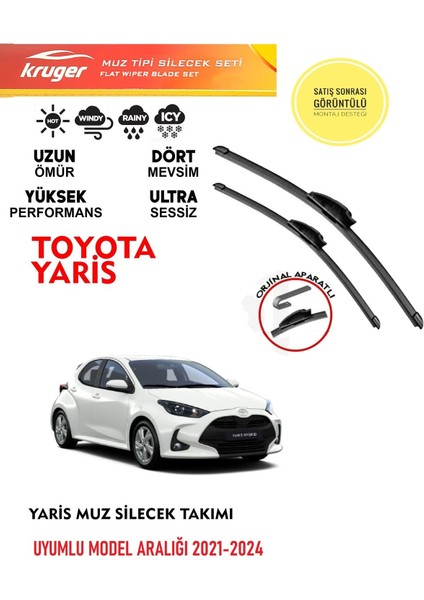Toyota Yaris Ön Muz Silecek Takımı 2024 Model Araca Özel Aparat