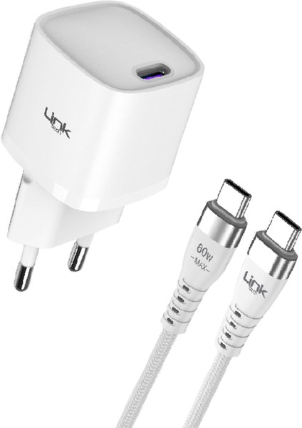 G842 Premium 20W Qc4.0 Gan Type-C Kablolu Şarj Aleti Set