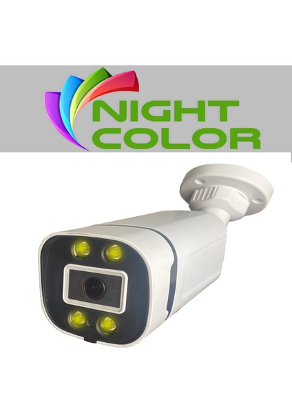 5'li Araç Yüz ve İnsan Tanımalı Hareket Algılayan 5 Mp Lens 4 Warm LED Gece Renkli Gösteren Güvenlik Kamera Seti BS604W