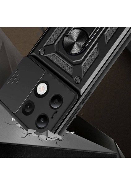 Xiaomi Redmi Note 13 4G Kılıf Magnetik Standlı Kamera Korumalı Zore Sürgülü Vega Kapak modelleri