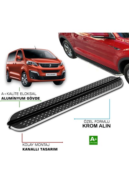 Peugeot Expert Traveller * KISA ŞASE * 2017 2018 2019 2020 2021 2022 2023 2024 2025 Yan Basamak