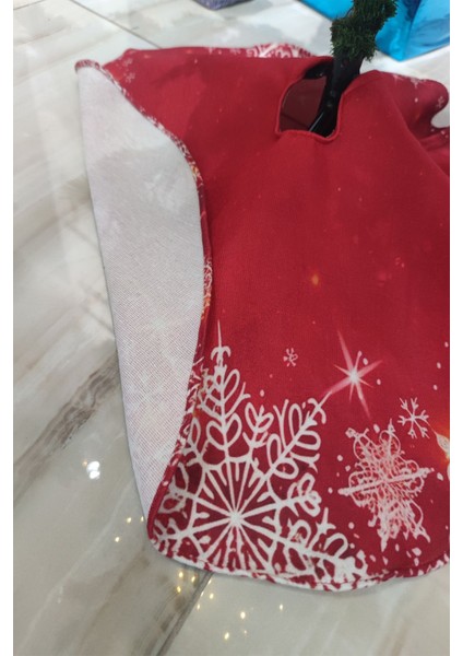 Kırmızı Yılbaşı Çam Ağacı Altı Örtüsü 68X68CM AO02 indirimleri