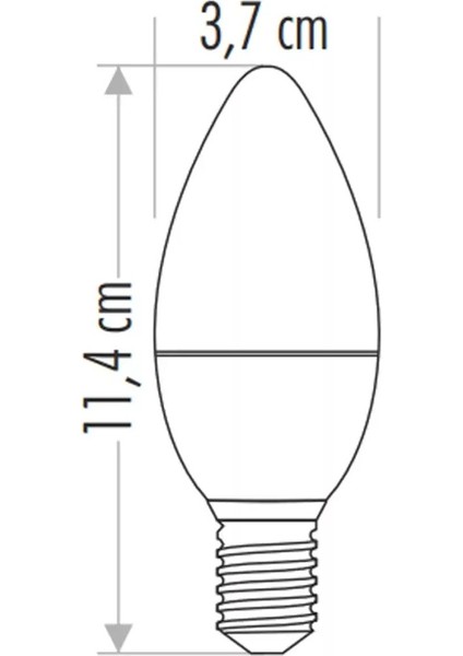 CT-4079B 7W LED Buji Ampul E14 3200K Gün Işığı Aydınlatma Lamba Işık