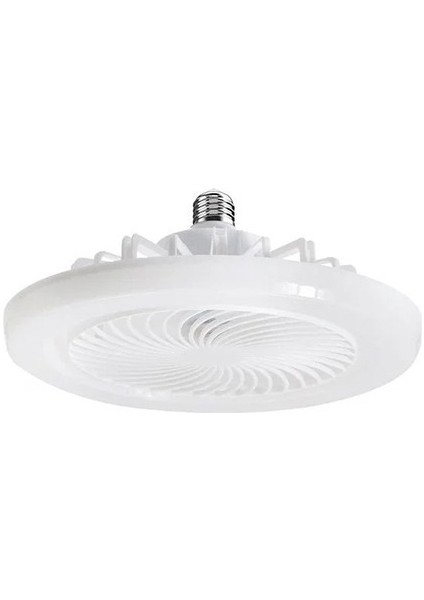 CT-1153 Poyraz Fanlı 42 Watt LED Ampul Lamba Beyaz Işık Vantilatör Aydınlatma E27 3 Renk Dim Edilebilir