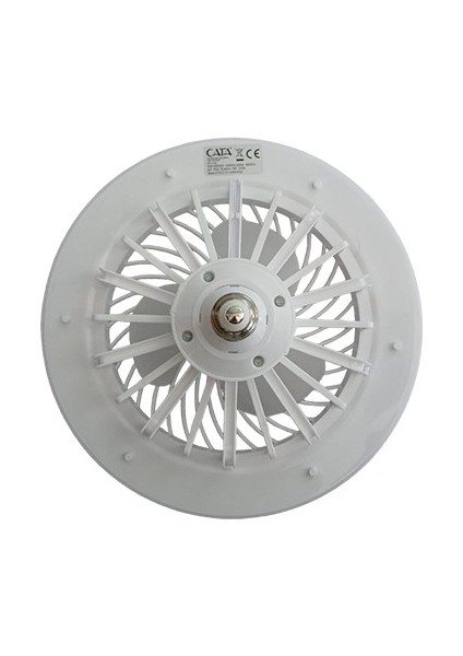 CT-1153 Poyraz Fanlı 42 Watt LED Ampul Lamba Beyaz Işık Vantilatör Aydınlatma E27 3 Renk Dim Edilebilir