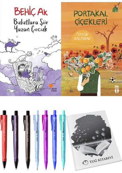 Portakal Çiçekleri ve Bulutlara Şiir Yazan Çocuk 2'li Set - Kalem