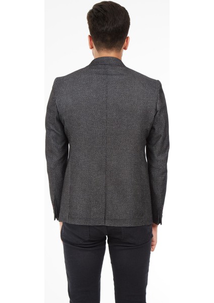 5132 Dar Kalıp Yarım Astarlı Lacivert Erkek Blazer Ceket fırsatları