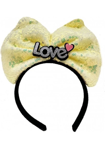 LED Işıklı Love Yazılı Fiyonk Taç