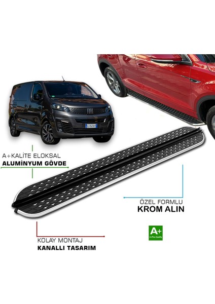 Fiat Scudo / Ulysse * KISA ŞASE * 2022 2023 2024 2025 Yan Basamak