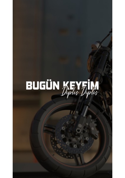 Sticker Master Bugün Keyfim Dıptıs Dıptıs Motorsiklet,kask,laptop,motor ve Oto Araç Sticker 20 x 5 cm Beyaz