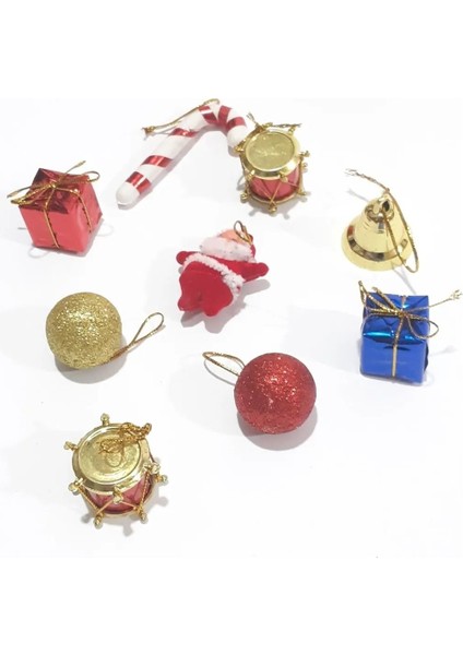 Yılbaşı Ağacı Süsü 9'lu Karışık Mini Set Noel Süsleri fiyatları