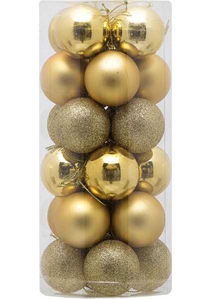 Yılbaşı Top Yılbaşı Ağacı Topu 3cm 24'lü Noel Süsleri Yeniyıl Süsleri