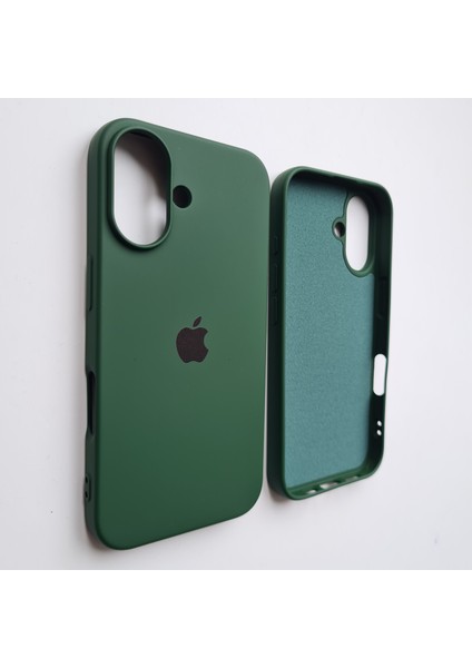 Apple iPhone 16 Uyumlu Lansman Içi Kadife Esnek Silikon Kılıf