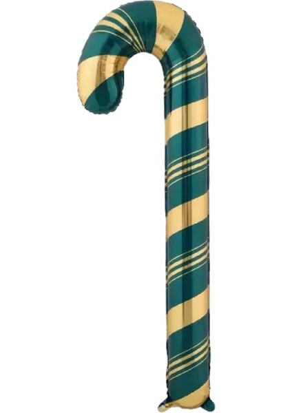 Büyük Baston Folyo Balon Yılbaşı Folyo Balon Süsü