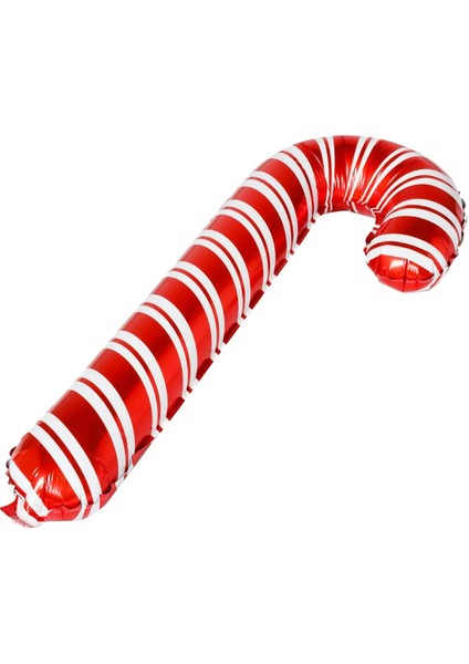Büyük Baston Folyo Balon Yılbaşı Folyo Balon Süsü