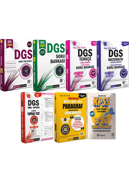 2025 DGS Kazandıran Set Konu Anlatımı – Soru Bankası - Türkçe - Matematik - Yaprak Test - Ezberbozan Paragraf - 2025 3 Deneme