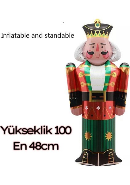Yılbaşı Özel Ithal Dev Kurşun Asker Fındıkkıran Folyo Dekorasyon Balon Süs