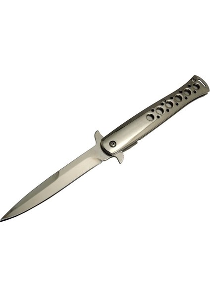 Tac-Force 1111WY Gri Yunuslu Kamp Çakı 23CM - Yarı Otomatik, Metal Sap, Kemerlikli