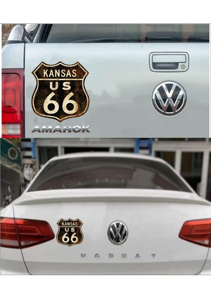 Kansas Route 66 Sticker Araba Oto Motosiklet Sticker 00386 fırsatları