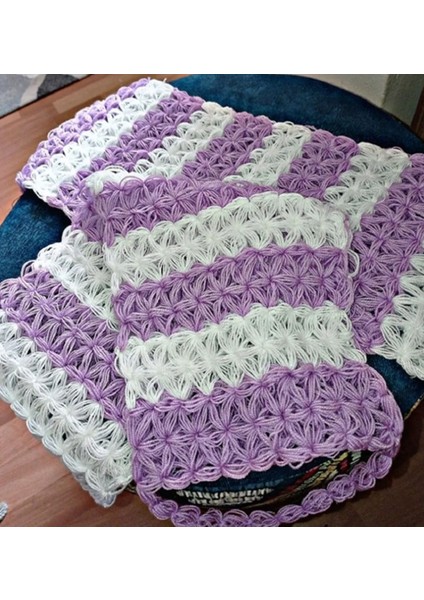 El Yapımı Örgü Doğal Lif Mor modelleri